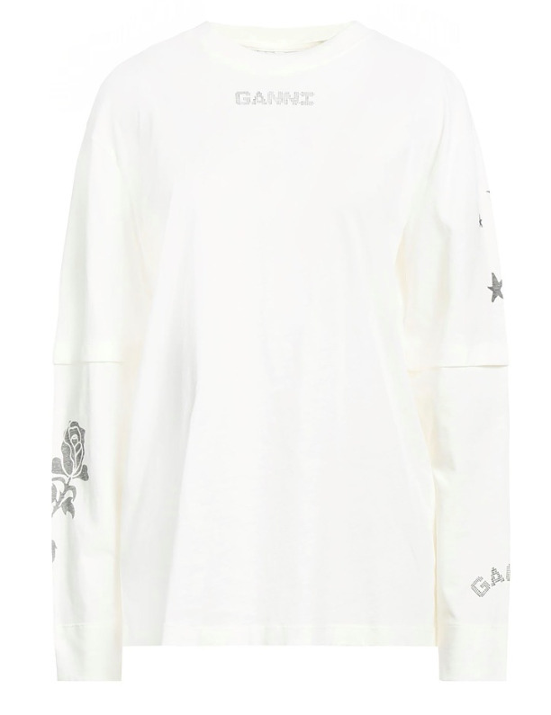 GANNI Ｔシャツ 長袖 オフホワイト