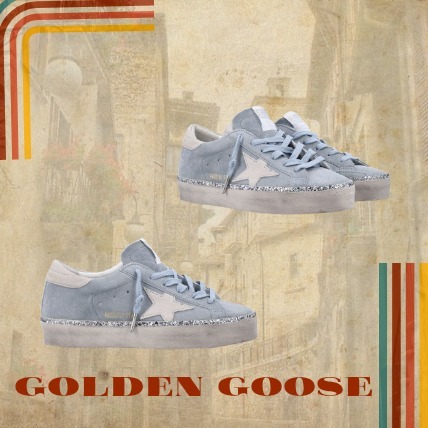 【Golden Goose】グリッターハイスタースニーカー ブルー