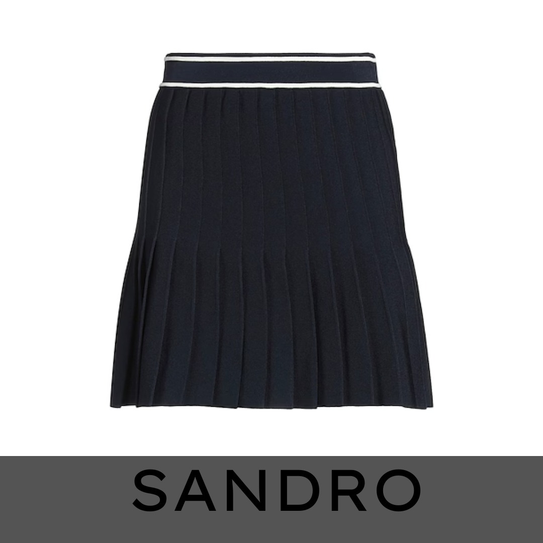 [国内発送] SANDRO★ニットプリーツスカート