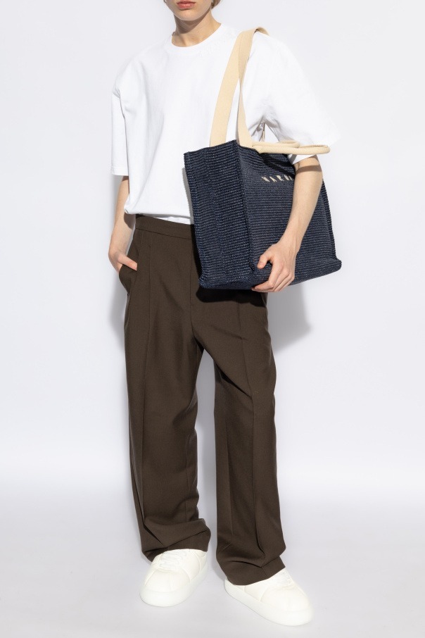 “MARNI” ロゴパッチネックTシャツ