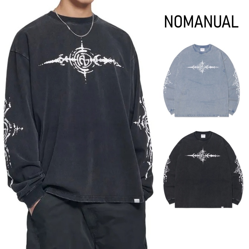 【NOMANUAL】 S.G WASHED LONG SLEEVE TEE ♥2Colors