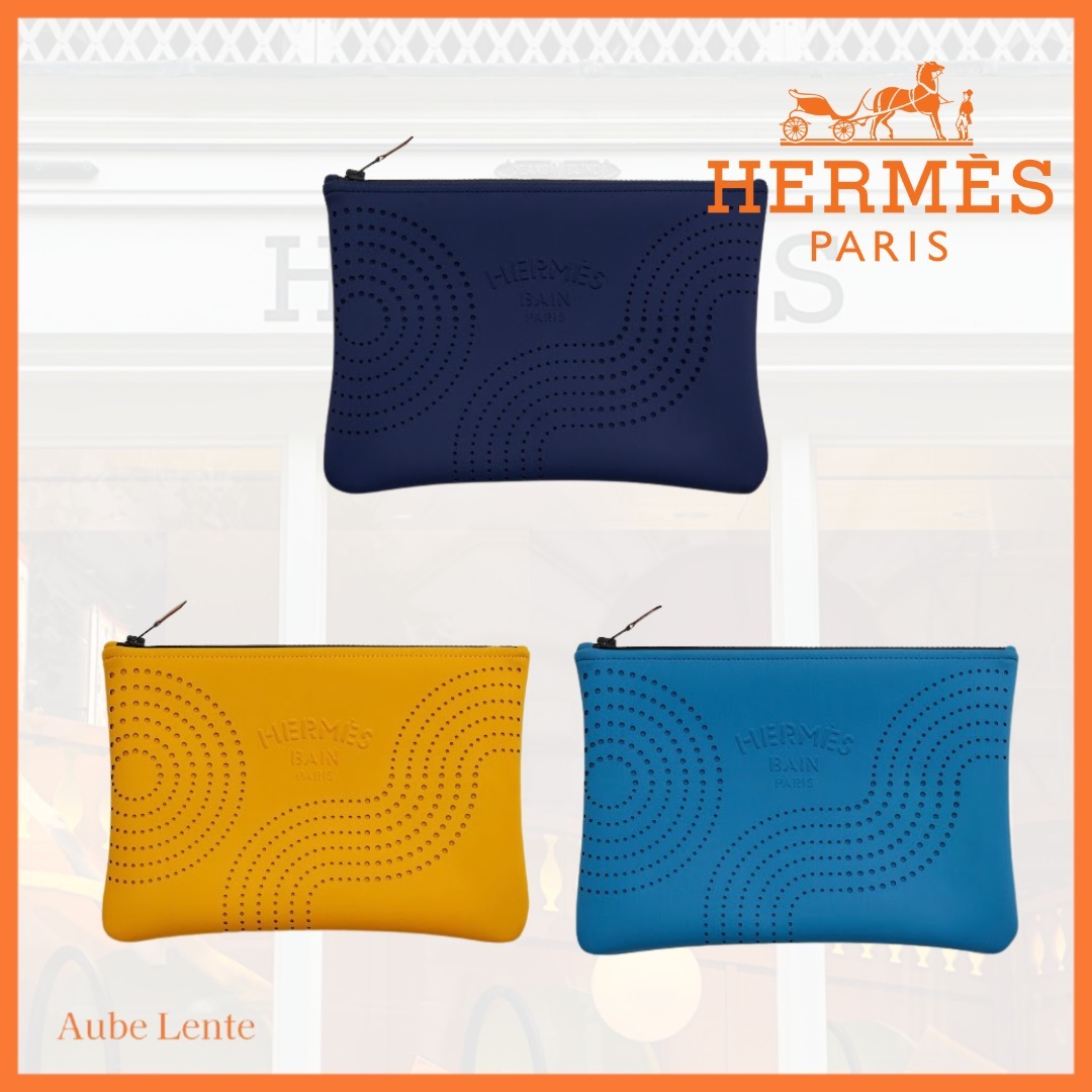 軽やか夏仕様♢【HERMES】NeobainZenauSoleil ポーチ MS