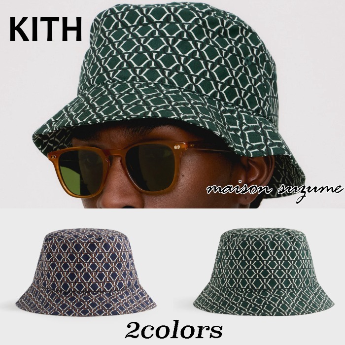 【KITH】Dawson☆モノグラムクレスト シルキーバケットハット