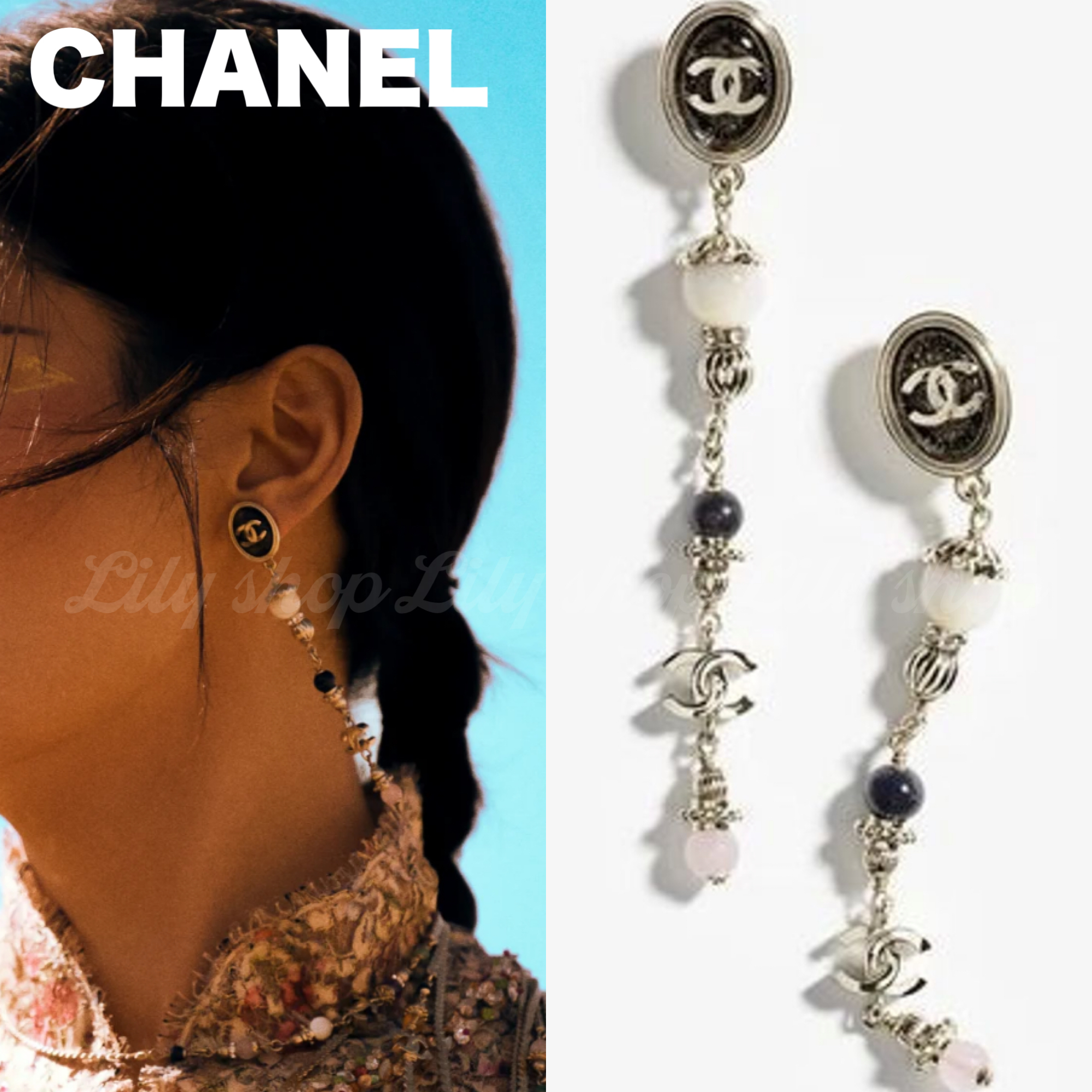 揺れて可愛い♡CHANEL ピアス