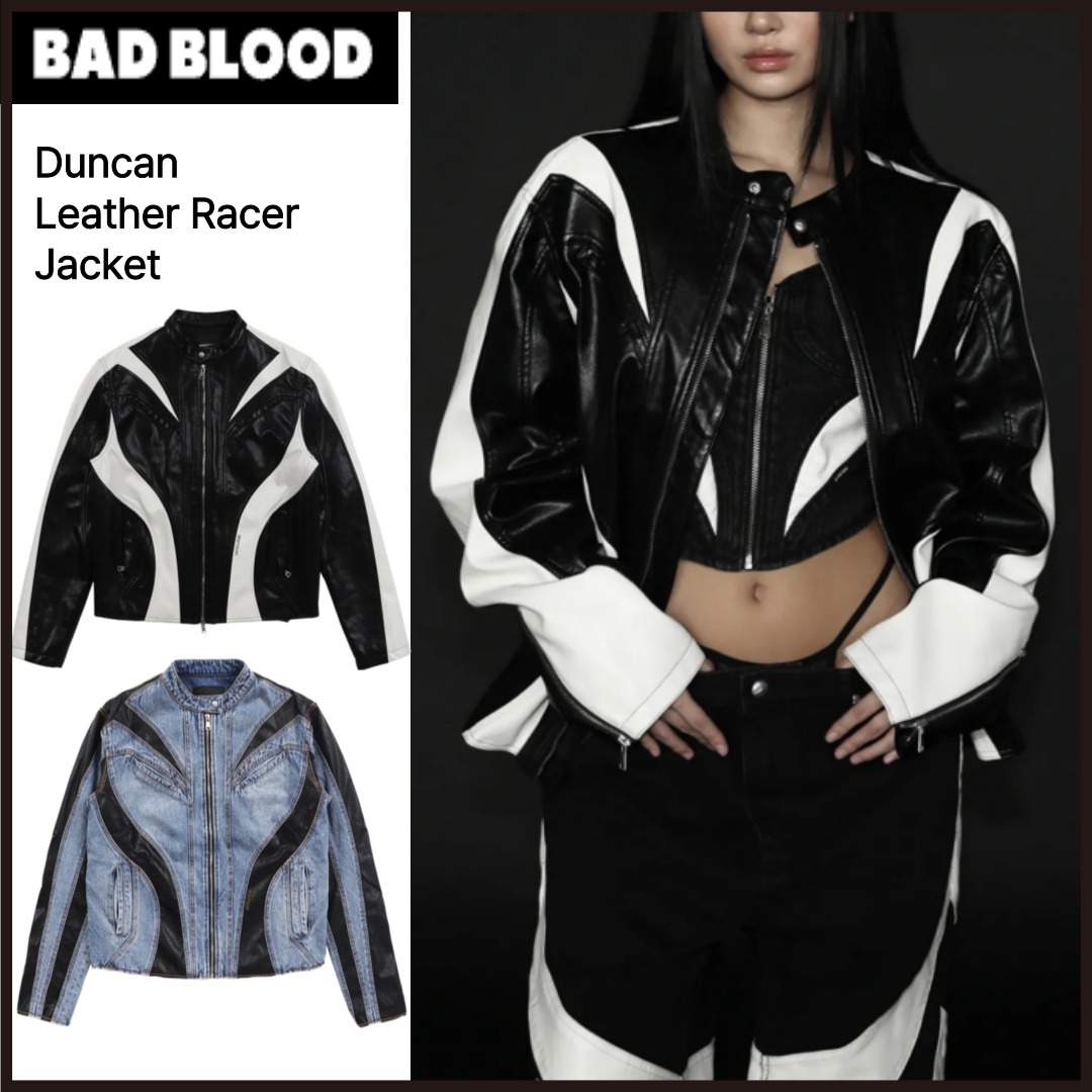 [BADBLOOD]◆韓国大人気◆Duncan Leather Racer Jacket◆追跡可