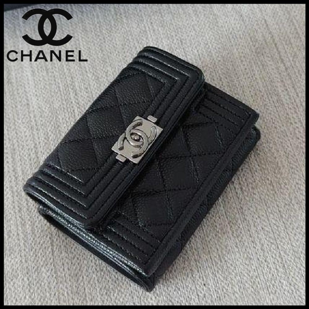 【上品で使いやすい】CHANEL キャビアスキン ウォレット