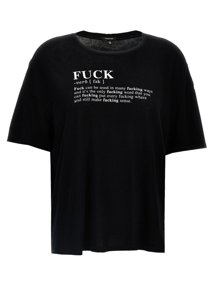 R13 スロカンフリントクルネックTシャツ R13WK141K115A BLACK