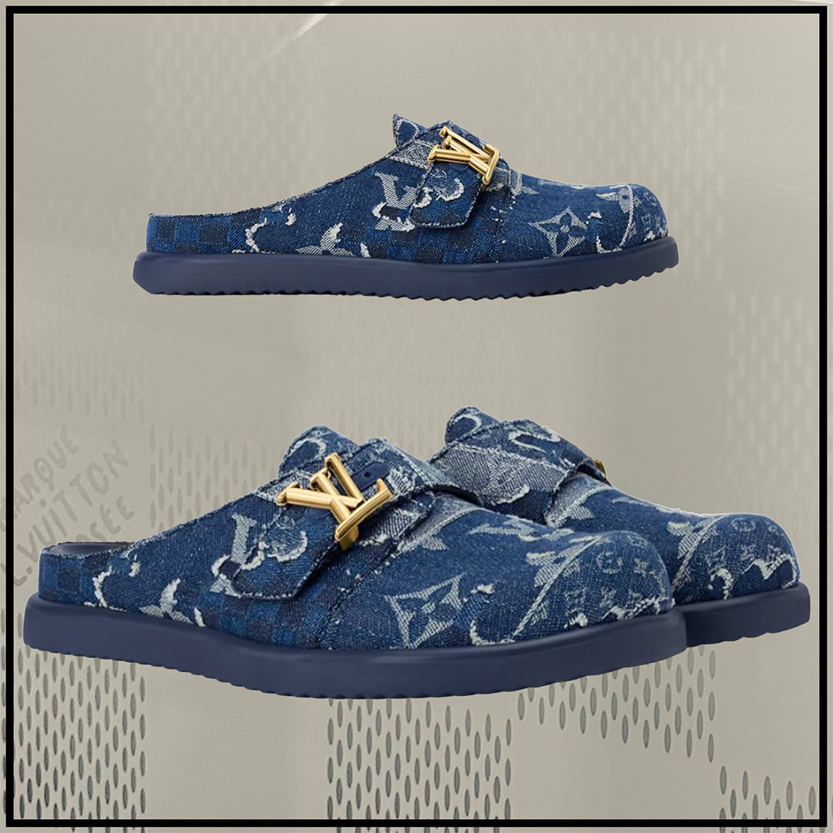 デニムが◎ イージーミュール Louis Vuitton モノグラム ダミエ