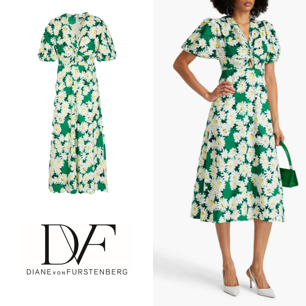 関税・送料込み【国内発送】DVF Twisted Floral Midi ワンピース