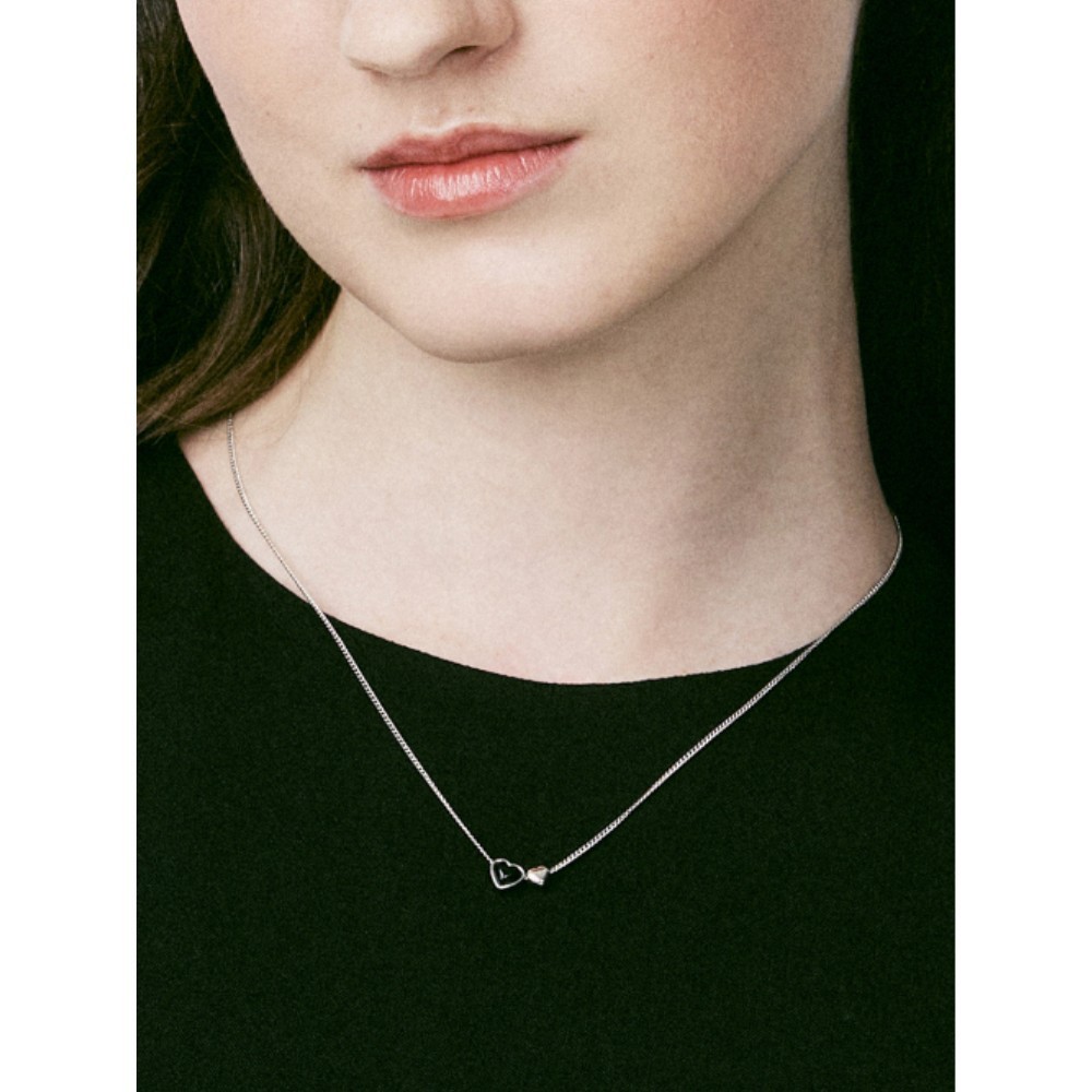 ★VINTAGE HOLLYWOOD★ Petit Two Heart Necklace