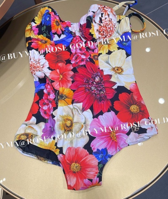 直営店直送/Dolce&Gabbana 花柄 ワイヤーカップ 水着 大人気