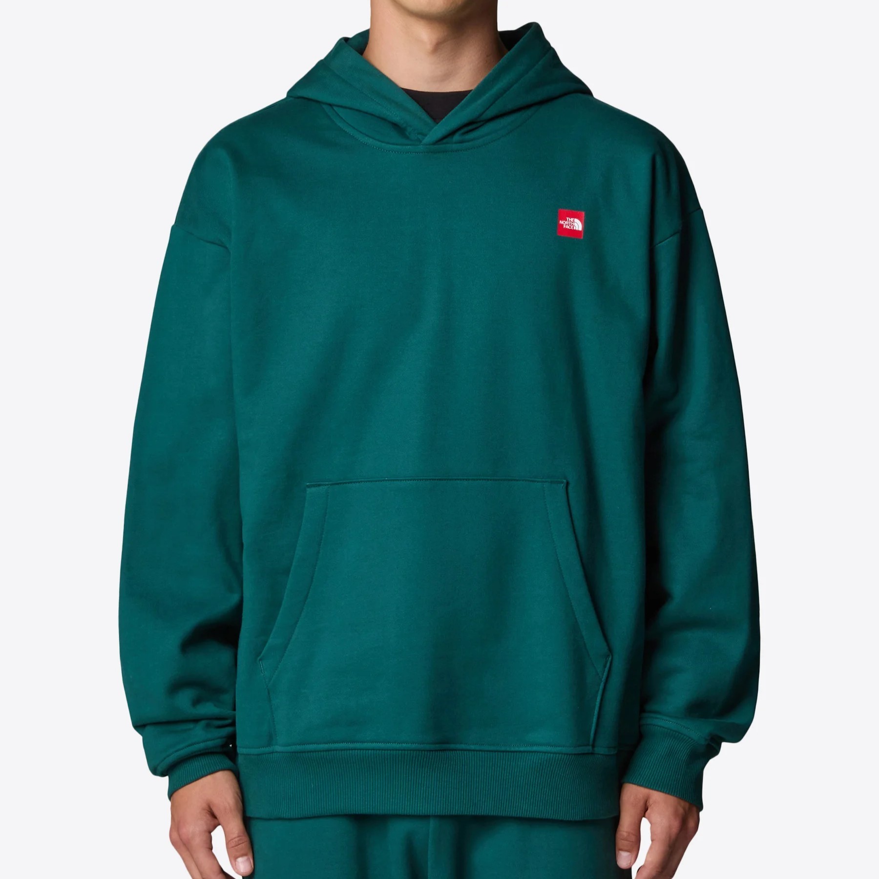 【THE NORTH FACE】\"AXYS\"オーバーサイズコットンフーディ/green