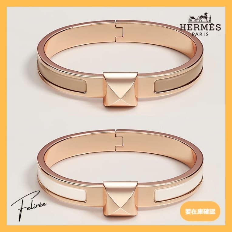 《ピンクゴールドが煌めく》HERMES ミニクリックメドール ファン