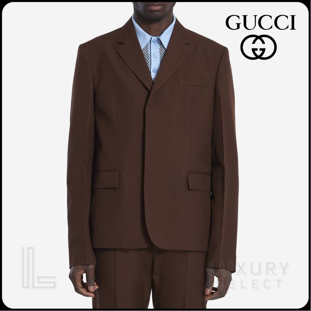 【GUCCI】WOOL TWILL SINGLE-BREASTED JACKET●813982Z7AL12129