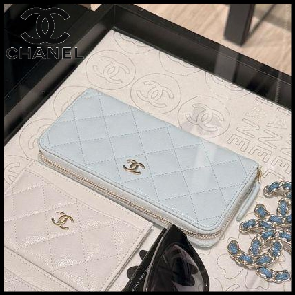 【25S☆おしゃれ】CHANEL ミニ財布 さわやかカラー☆