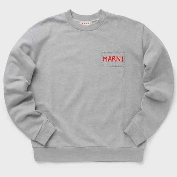 “MARNI” デザインロゴパッチスウェットシャツ Gray