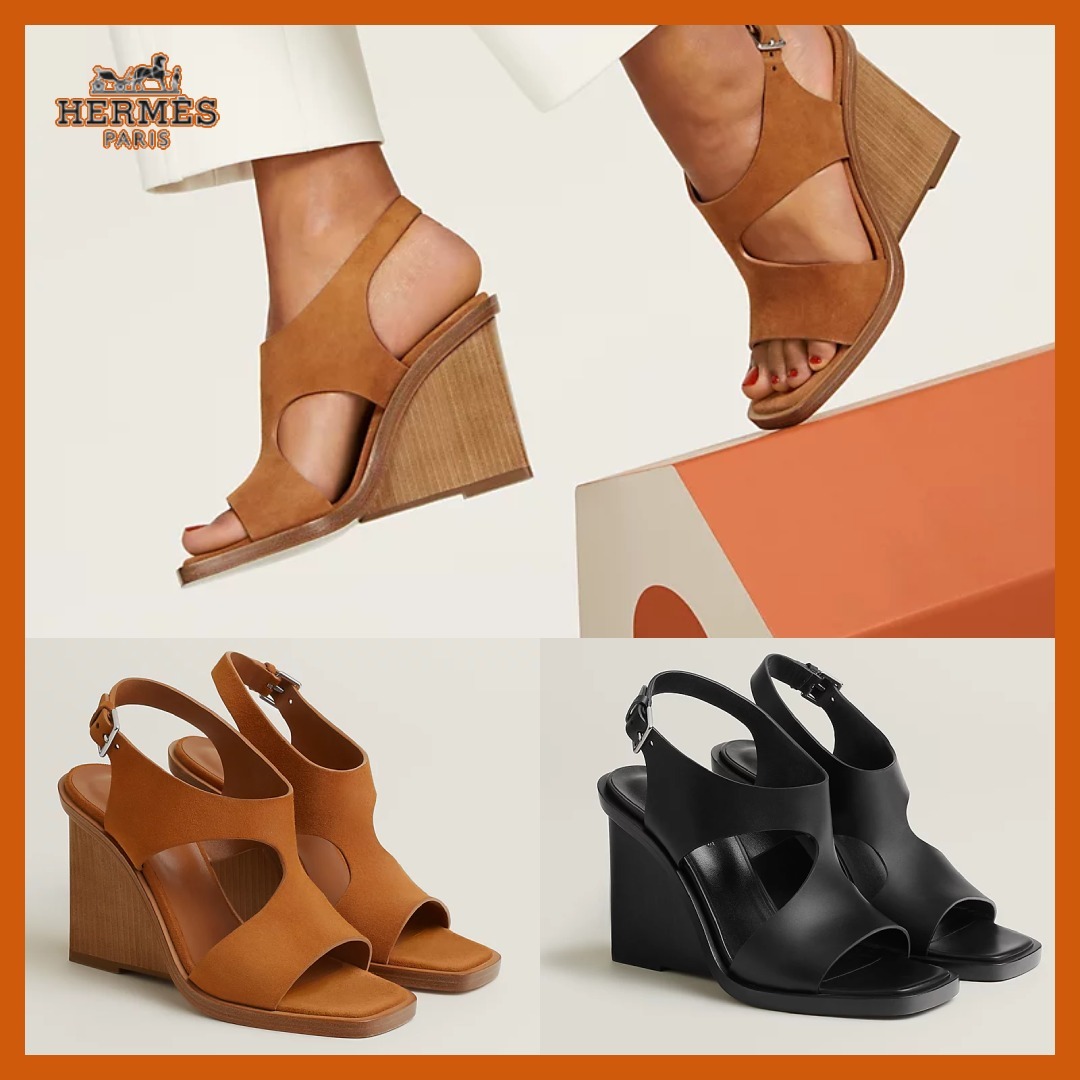 洗練されたシルエット【HERMES】 サンダル Kalya 100