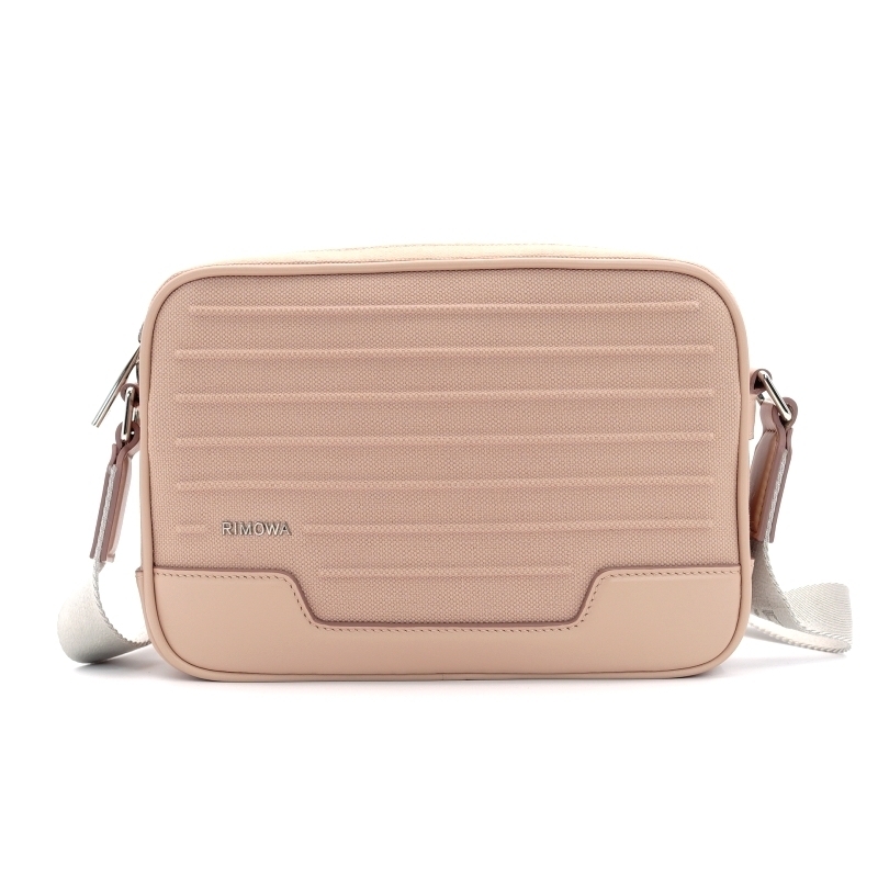 未使用 タグ付き リモワ RIMOWA ショルダーバッグ ピンク レザー