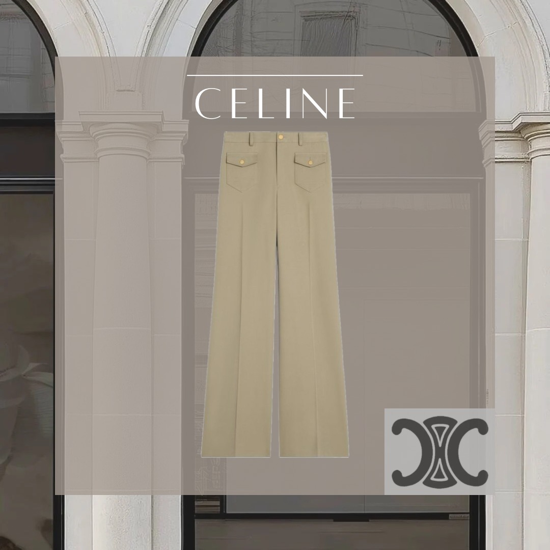 CELINE コットンギャバジン パンツ RP05B547Z02GQ