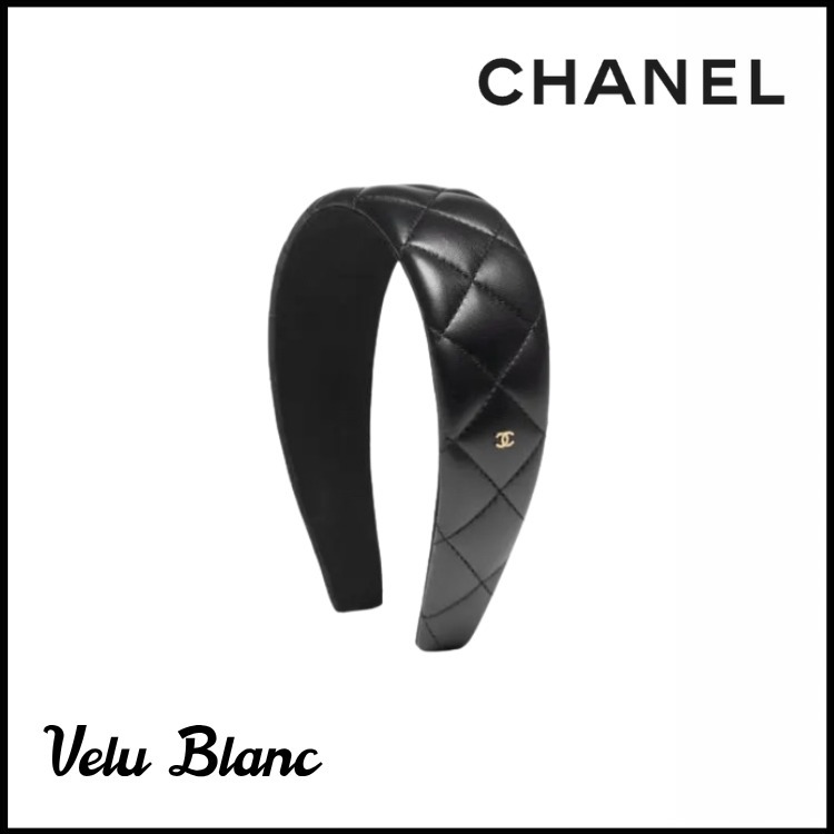 ワンポイント【CHANEL】キルティングカチューシャ