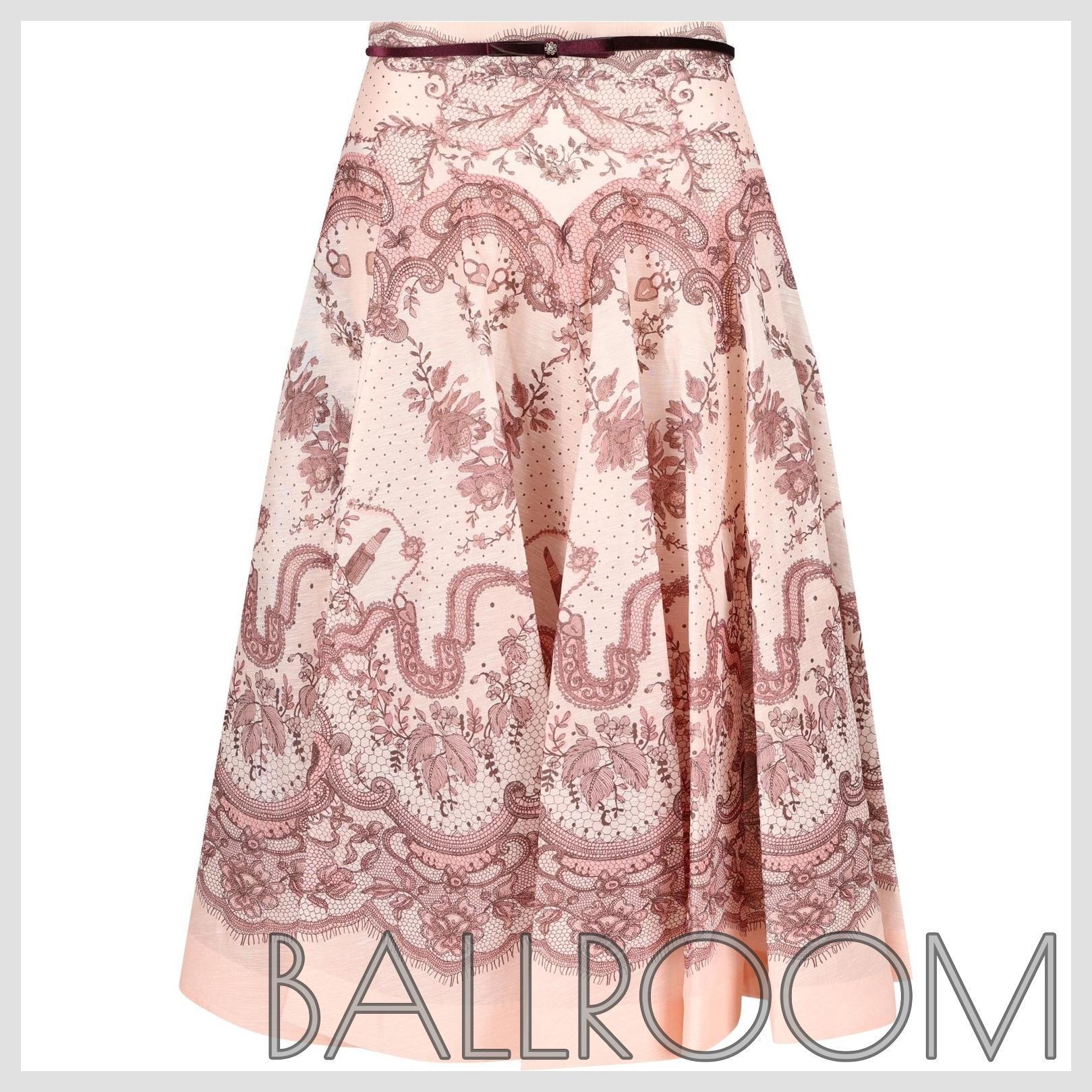 スカート ZIMMERMANN FLARED MIDI SKIRT