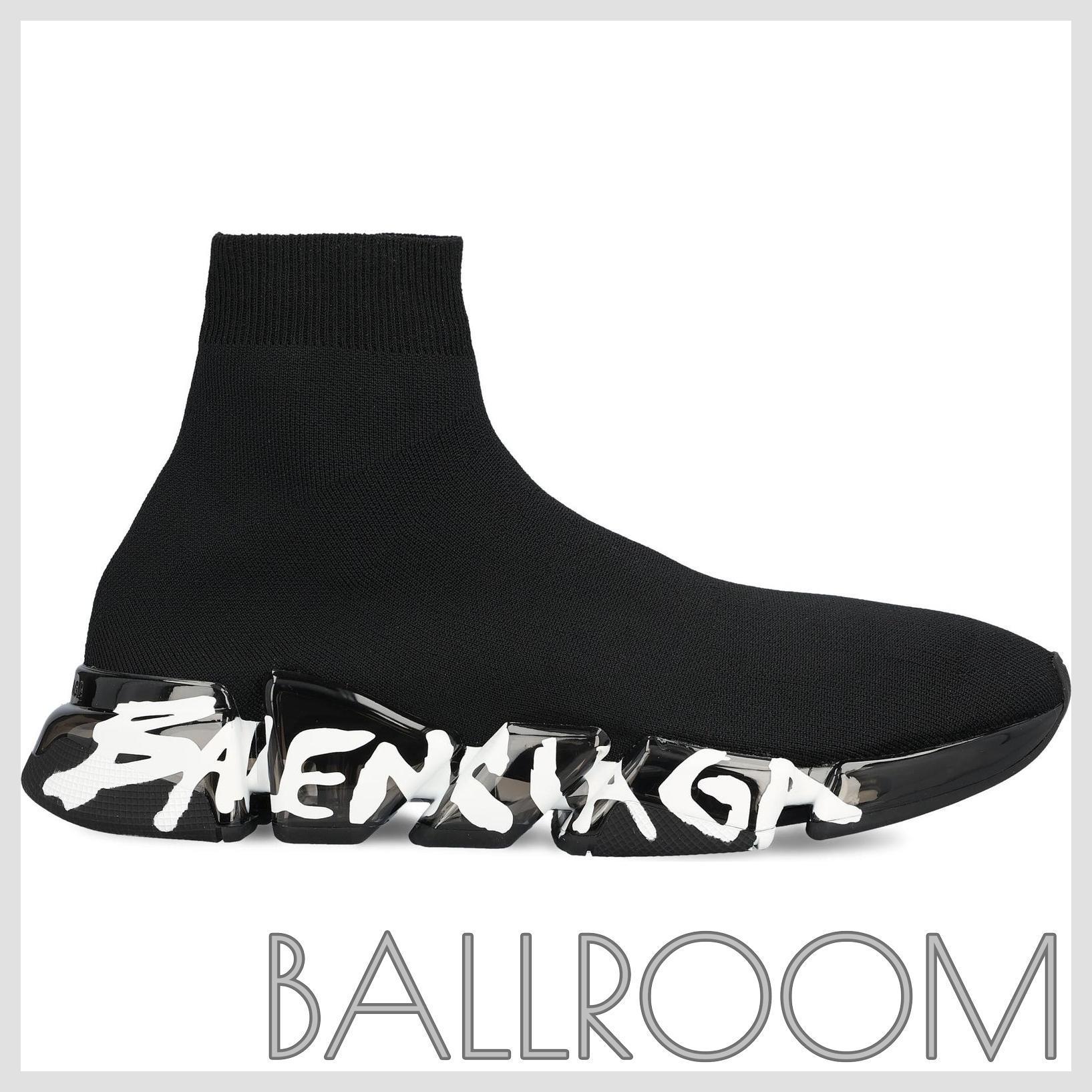 スニーカー BALENCIAGA SPEED 2.0 FULL CLEAR SOLE GRAFFITI SNEAKER