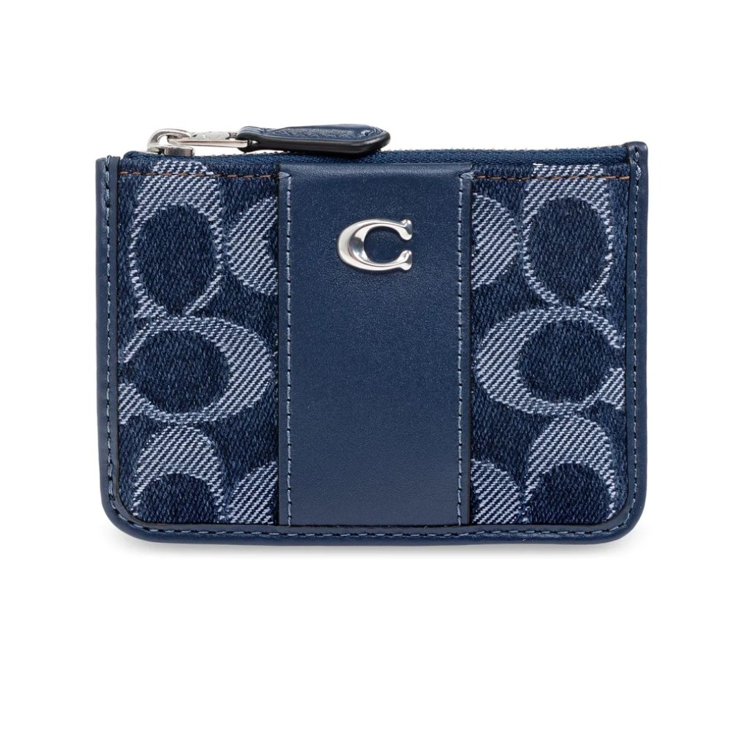 Coach エッセンシャル ミニ ID カードケース モノグラム×デニム