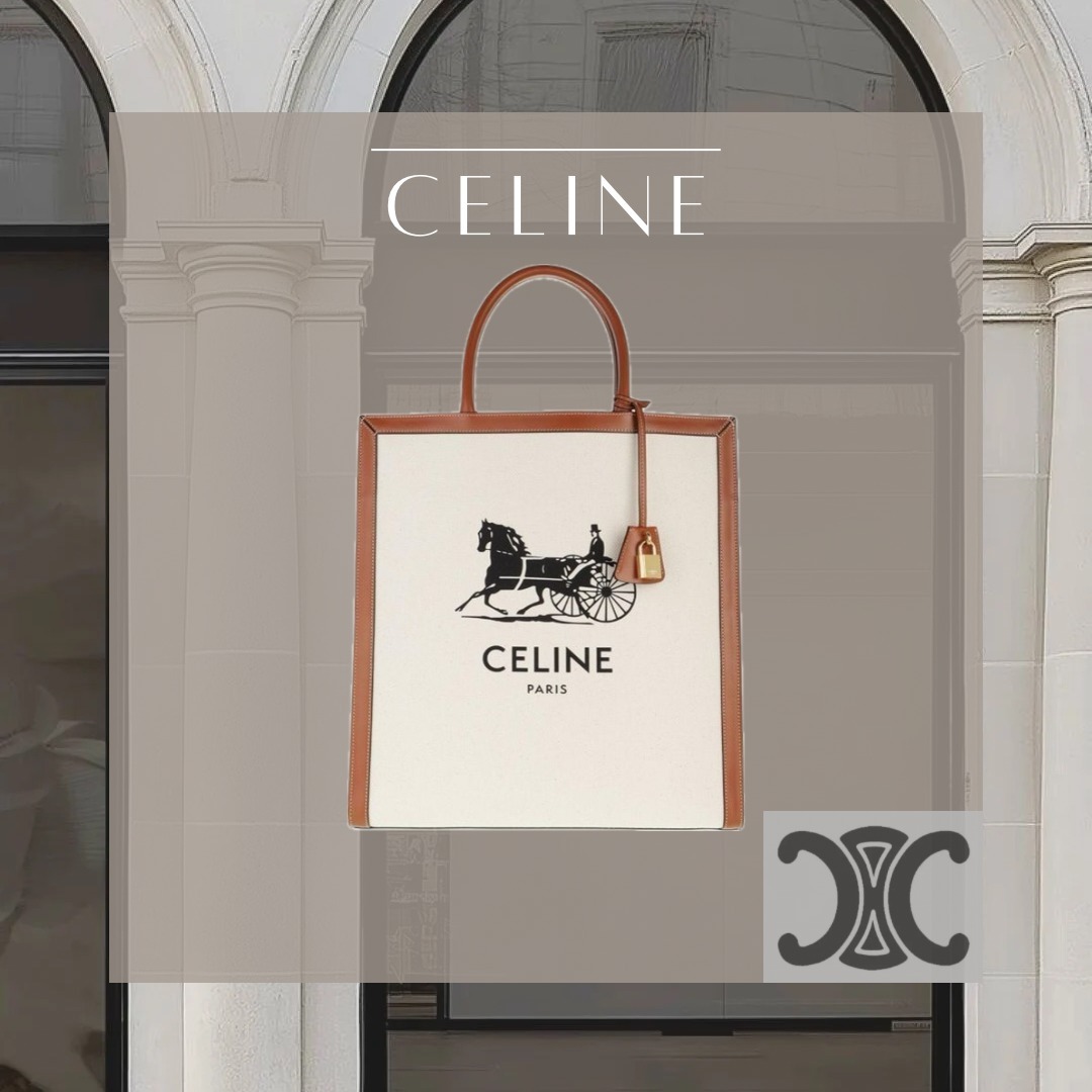 CELINE ラージ バーティカルカバ トートバッグ 190402DCI02NT