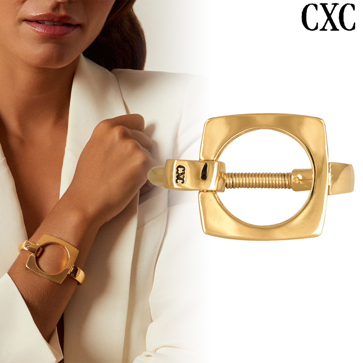 CXC メタルブレスレット B0194ORO Aldaba ゴールド