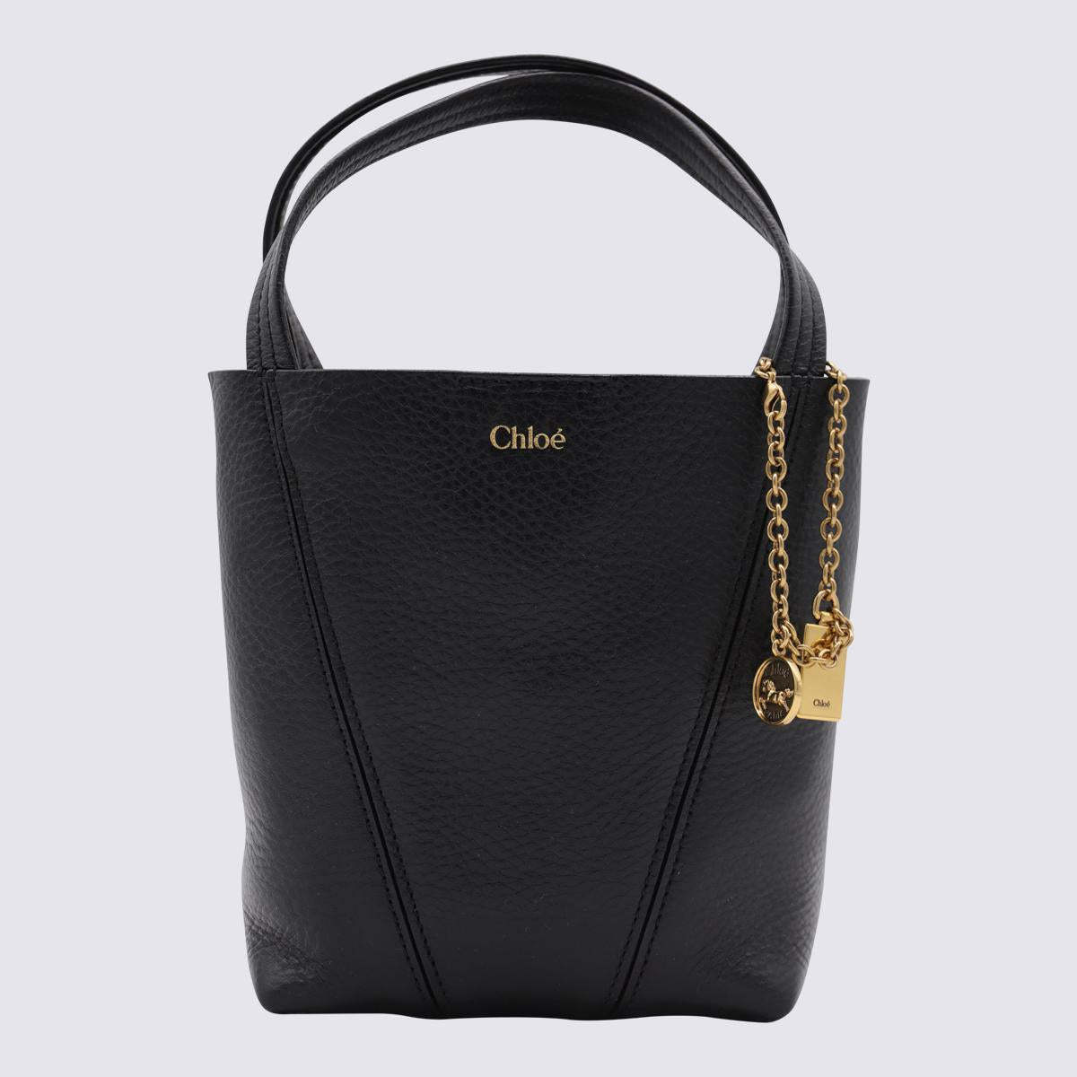 【関税＆送料込み】ChloAC Black Leather Spin Tote