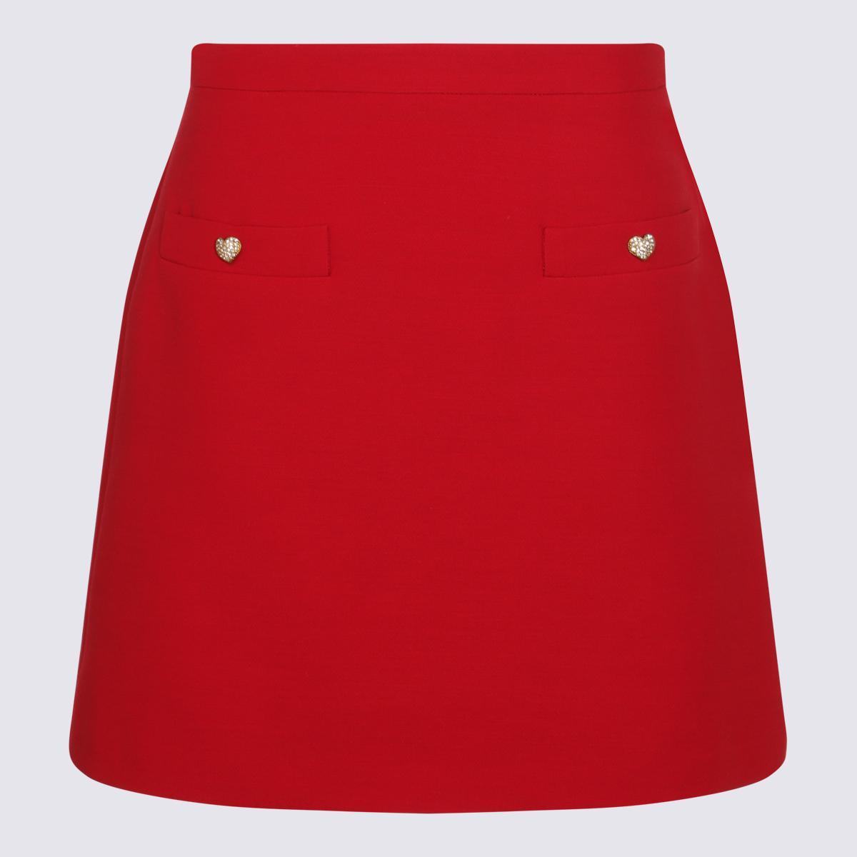 【関税＆送料込み】Valentino Garavani Red Silk Skirt