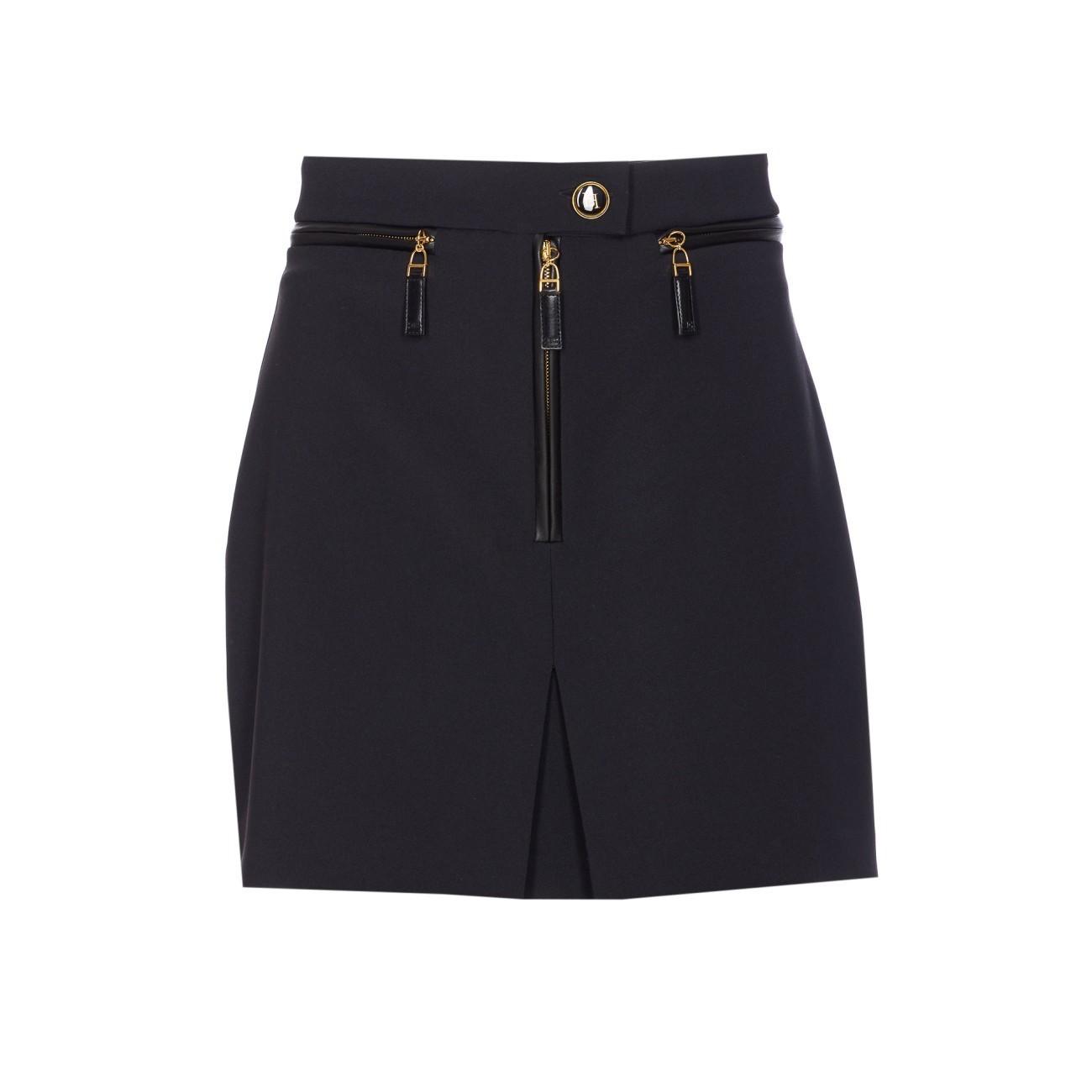 ミニスカート ELISABETTA FRANCHI DOUBLE CREPE MINI SKIRT WITH ZIP