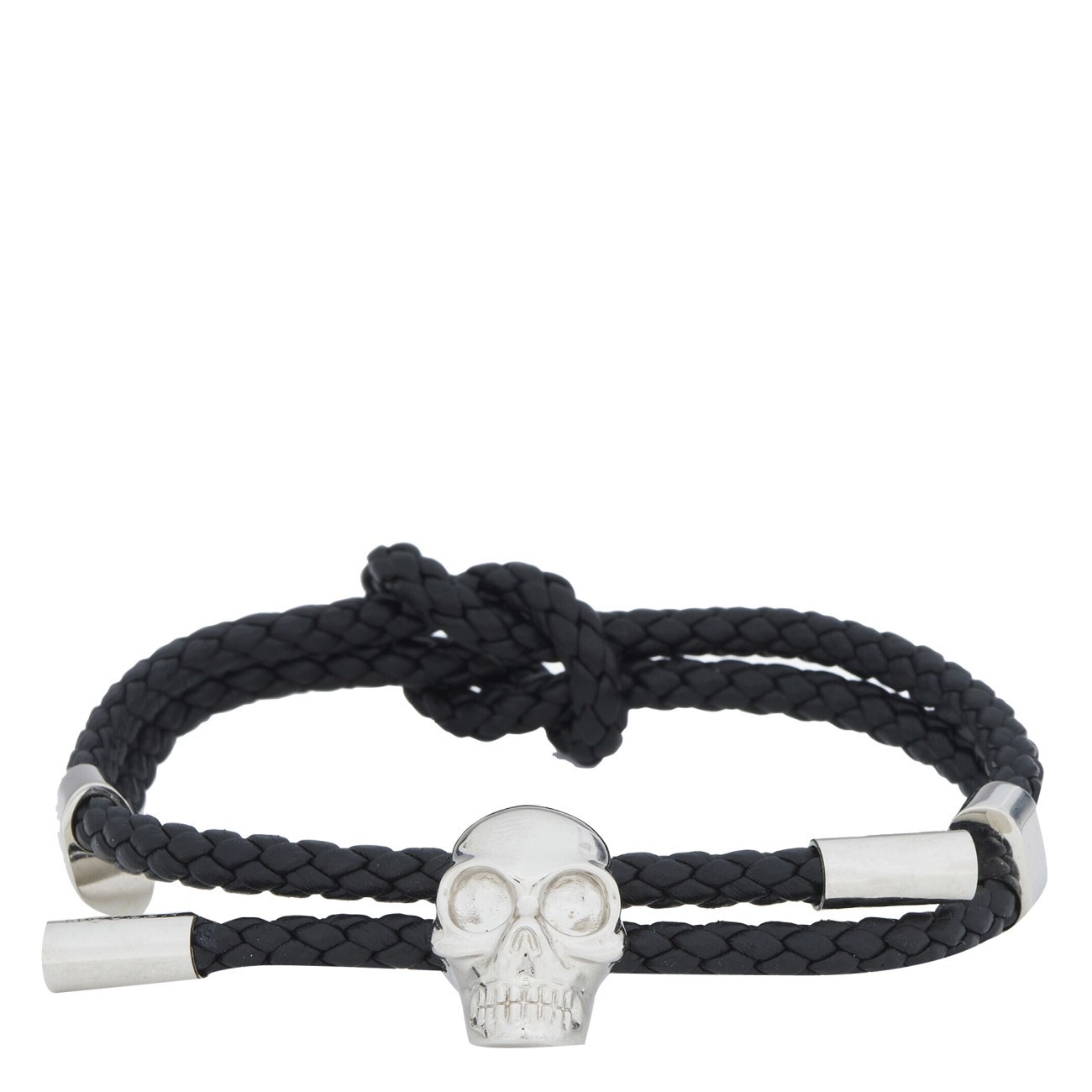 ブレスレット MCQUEEN LEATHER SKULL BRACELET