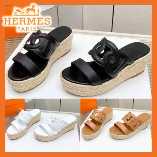 厚底サンダル☆【HERMES】エスパドリーユ サンダル Ithea 30