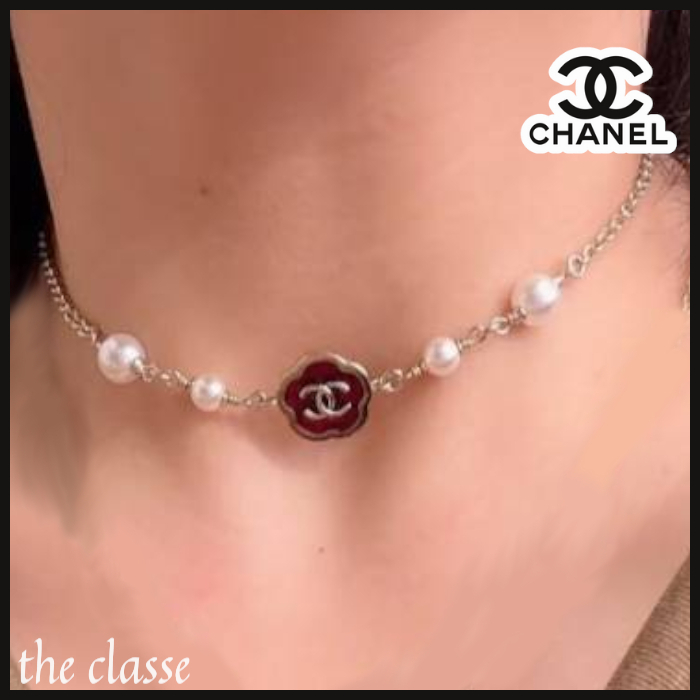 【赤い花＊】デコルテを華やかに飾る♡ CHANEL ネックレス