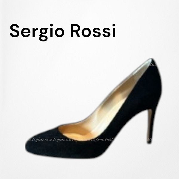 Sergio Rossi★マダムパンプス 90mm ブラック スエード