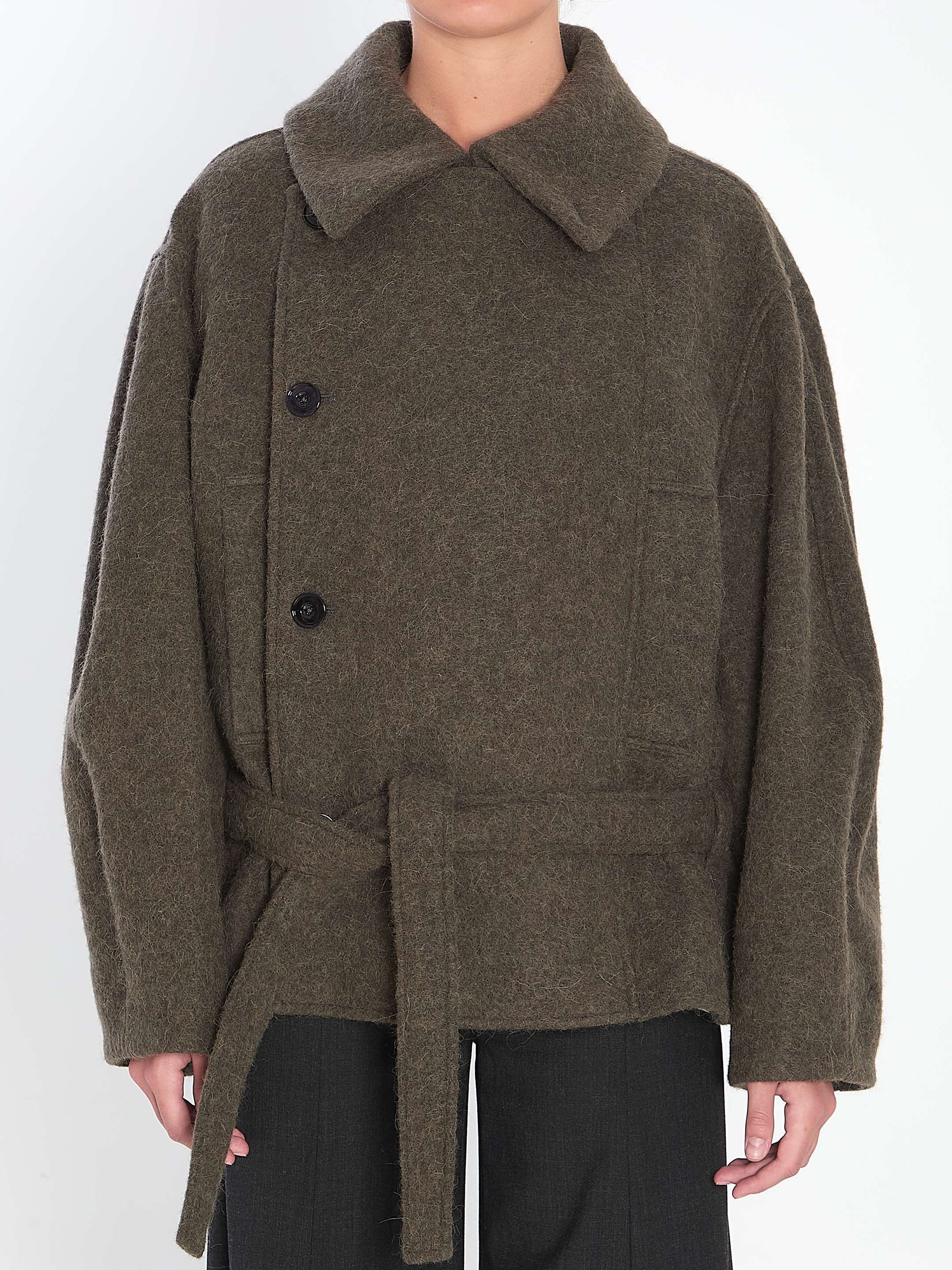 コート LEMAIRE Short asymmetrical bathrobe coat