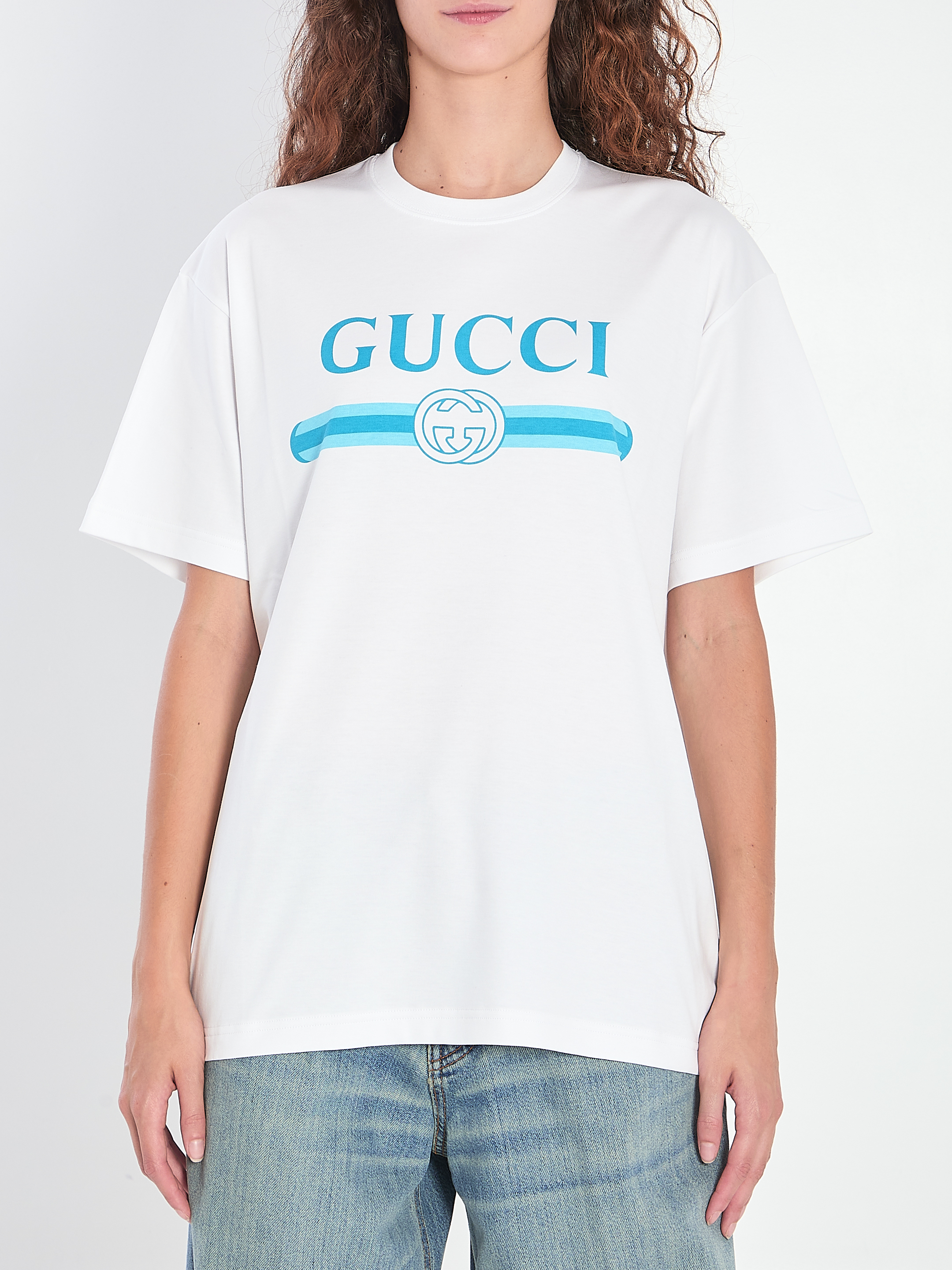 Tシャツ・カットソー GUCCI Logo Printed T-Shirt