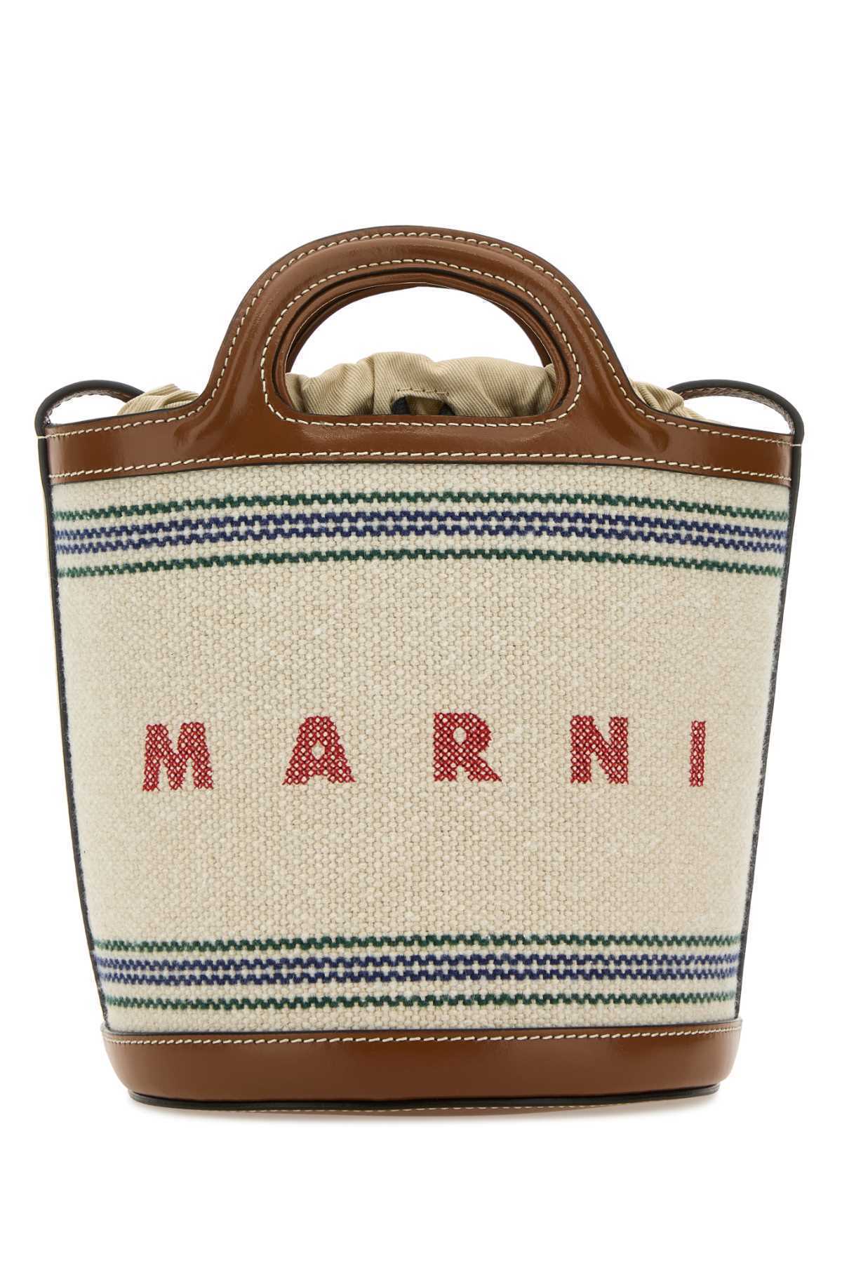 【関税&送料込】Marni Ivory Canvas Tropicalia Bucket Bag