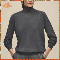 HERMES 25AW 《ハイカラーセーター》カシミヤ/シルク DHL 直営店
