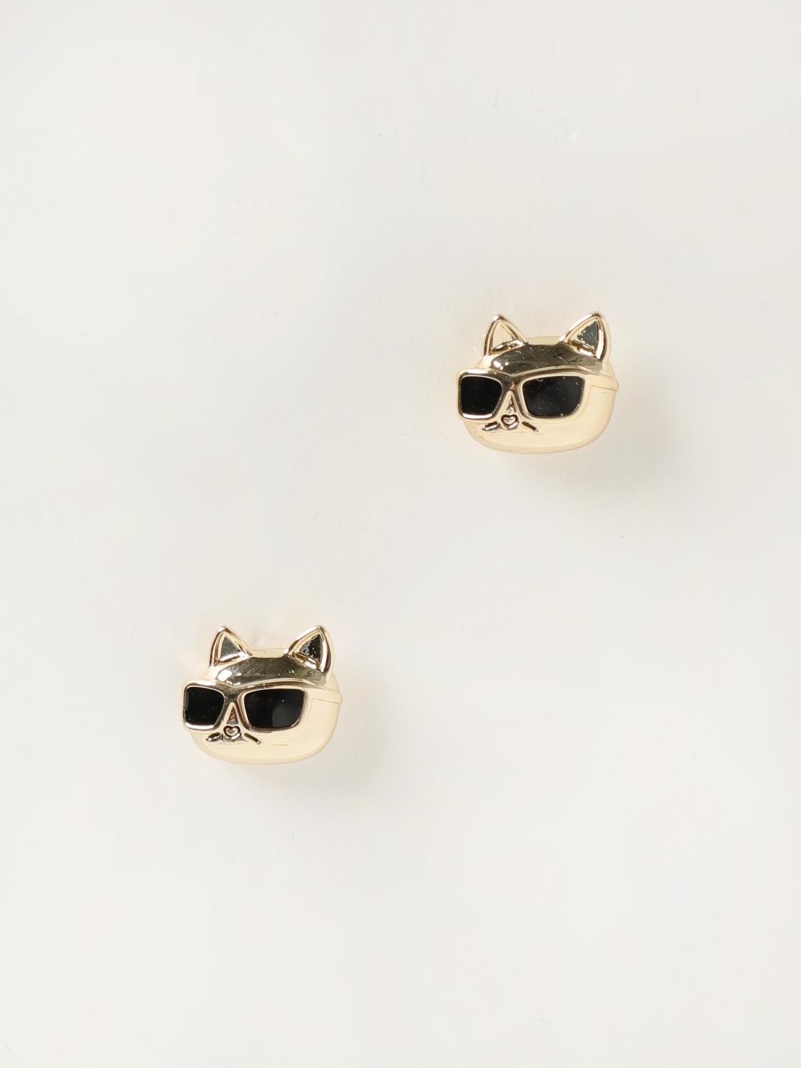 猫好きの方 ギフトにも♪【KARL LAGERFELD】ネコピアス
