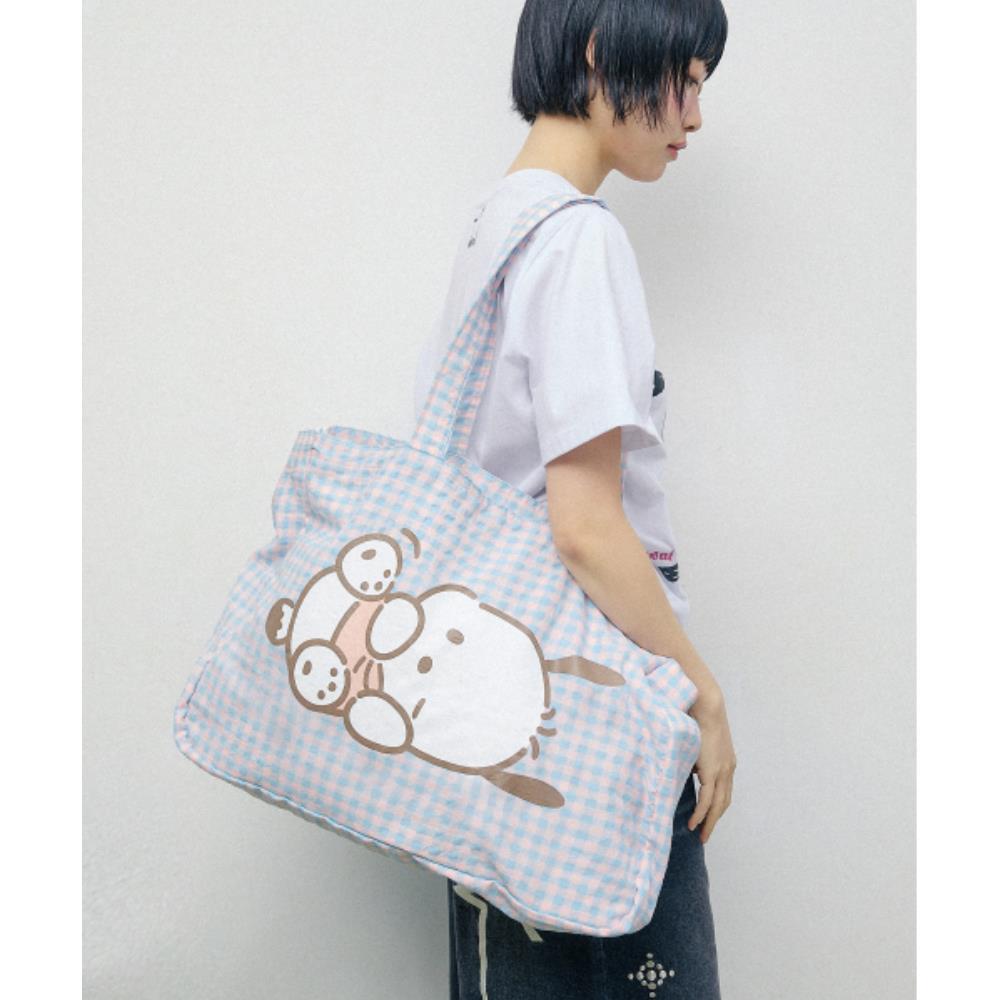 ★Wai Kei★ Pochaco Check Big Shoulder Bag Sky Blue YKBE05AC