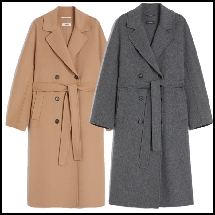 S MAXMARA ダブルブレストウールコート PAUL