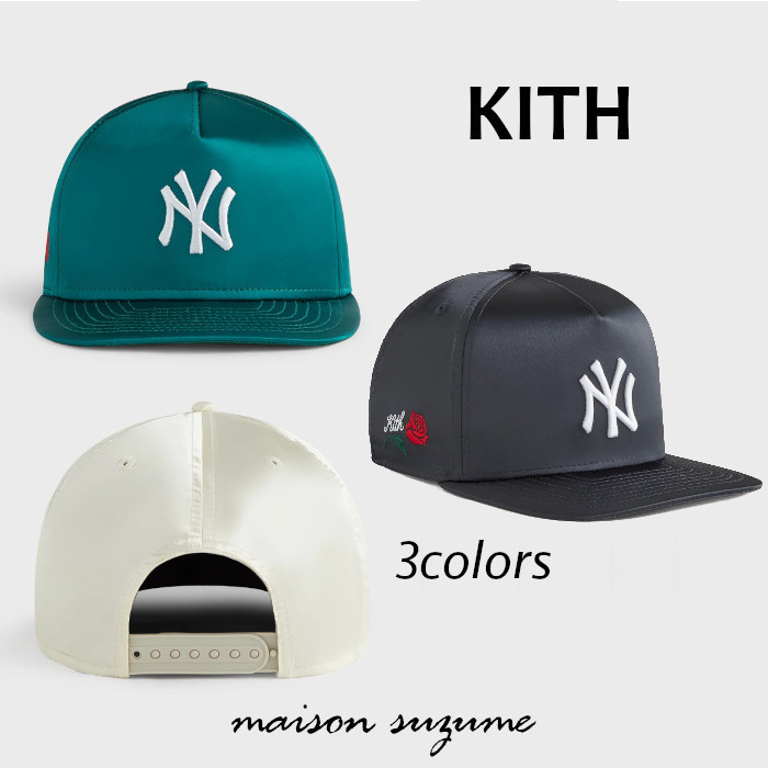 【KITH】New Eraコラボ☆NYヤンキース サテン9FORTY キャップ