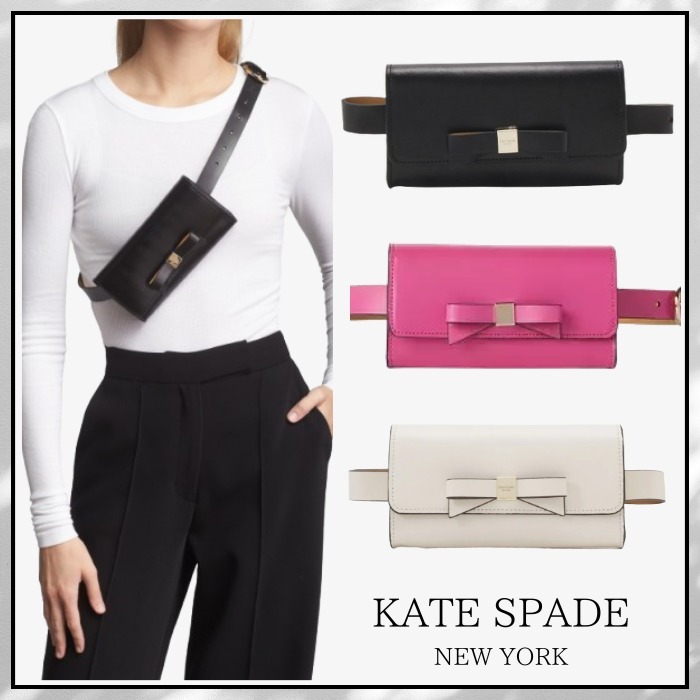 Kate Spade リボンデザインが可愛い ベルトバッグウエストポーチ