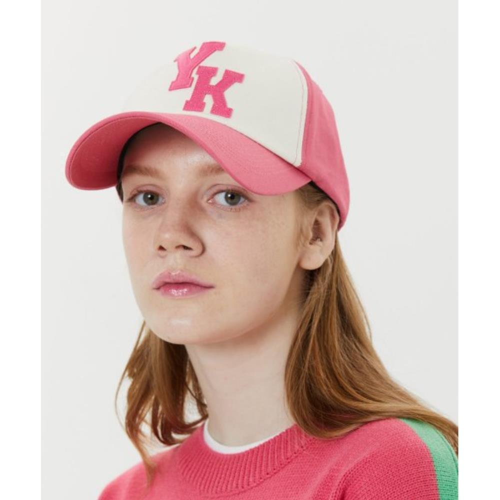 ★Wai Kei★ YK Applique Two-Tone Ball Cap Pink YK23SSAC05