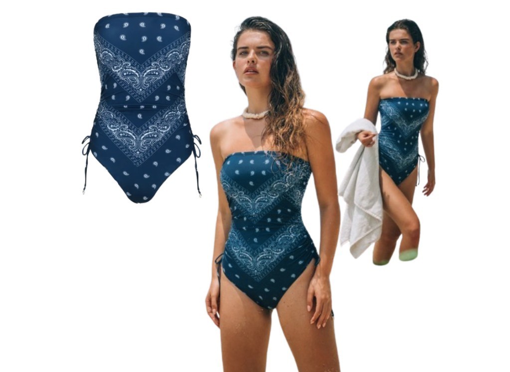 ワンピース水着 DAZE DAYZ BANDANA BLUES TUBE ONEPIECE