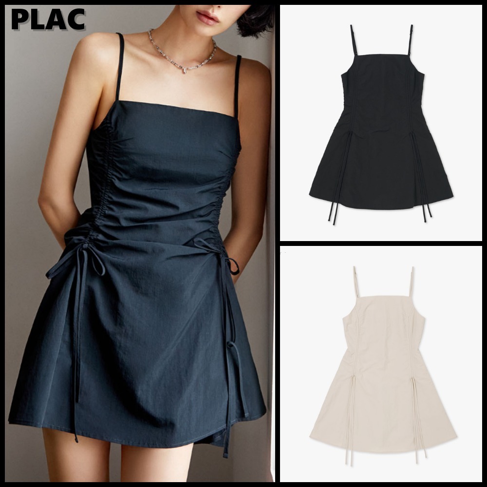 【PLAC】★ダブルストリングミニワンピース☆Aライン×肩紐調整