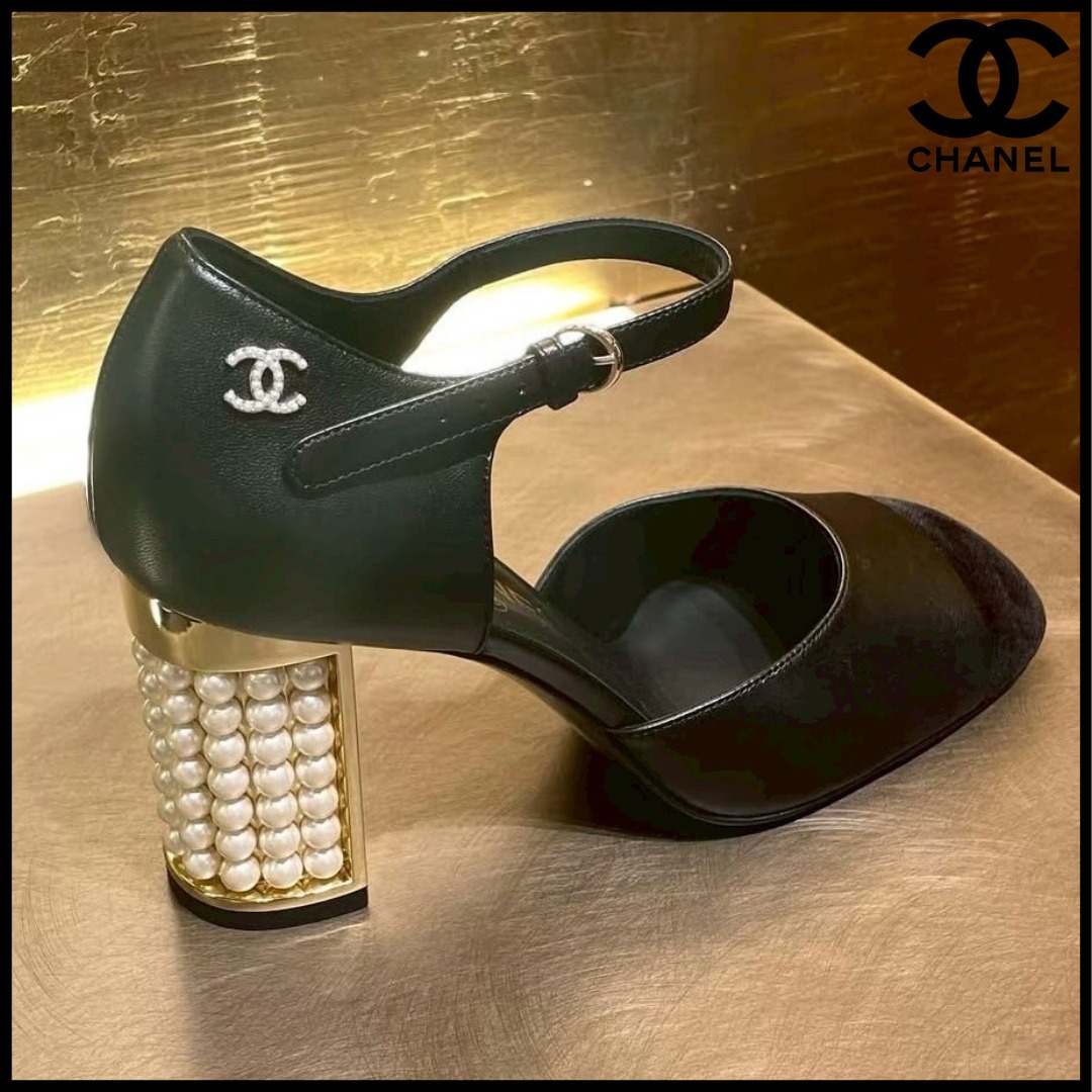【パールに目を奪われる♡】CHANEL メリージェーン