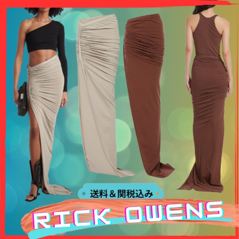 【Rick Owens】DRKSHDW エドフコットンジャージーマキシスカート